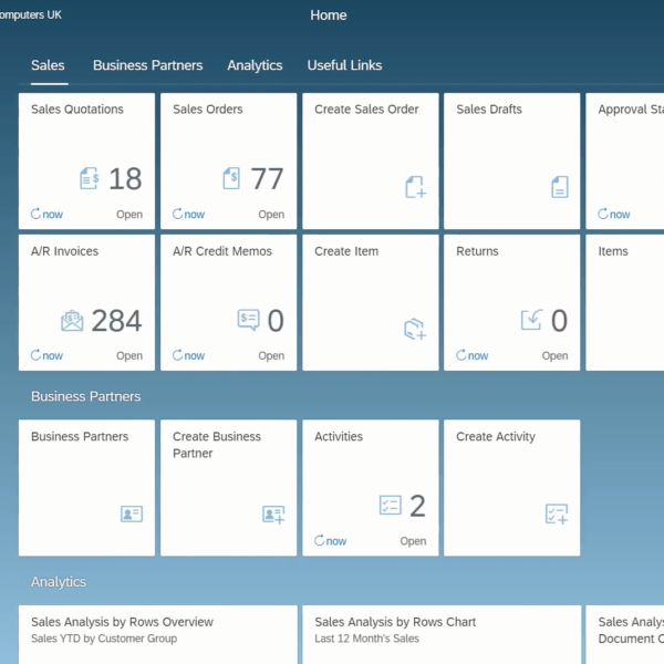 Sap business one 10 version screenshot sales menu 600x600